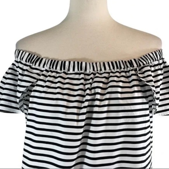J.Crew Off The Shoulder Striped Dress - Picture 4 of 11